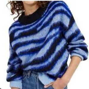 Anthropologie Salma Striped Eyelash Sweater